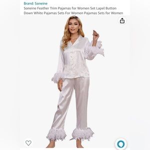 Soneine Long Sleeve Top/Bottom PJs with Feathers